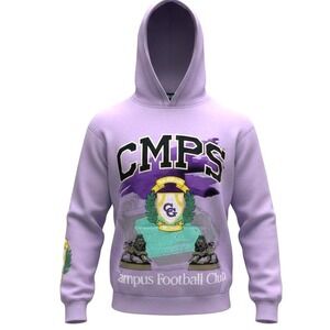 Campus Goodes LA  Club CMPS Graphic Hoodie Vintage Purple Cotton Size Medium